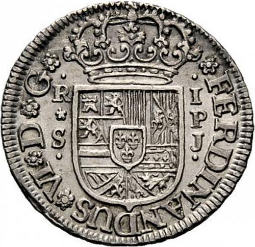 1 Real Obverse Image minted in SPAIN in 1753PJ (1746-59  -  FERNANDO VI)  - The Coin Database