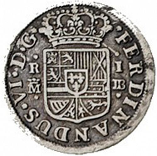 1 Real Obverse Image minted in SPAIN in 1754JB (1746-59  -  FERNANDO VI)  - The Coin Database