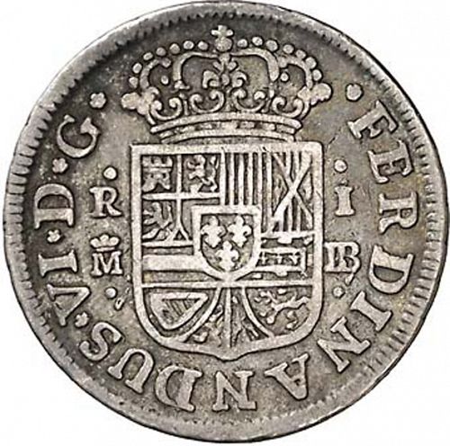 1 Real Obverse Image minted in SPAIN in 1755JB (1746-59  -  FERNANDO VI)  - The Coin Database