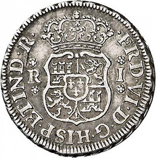 1 Real Obverse Image minted in SPAIN in 1755JD (1746-59  -  FERNANDO VI)  - The Coin Database