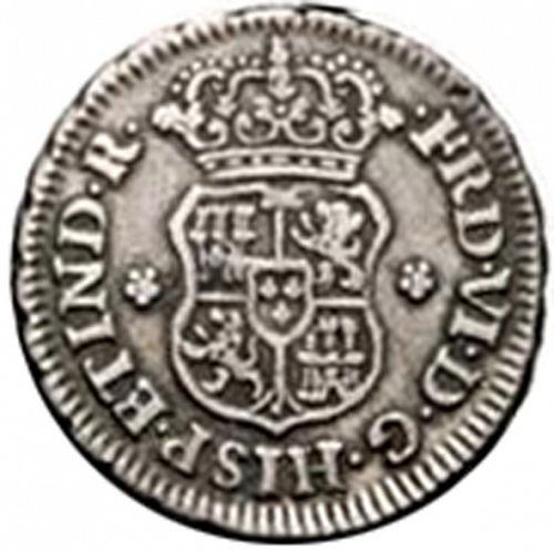1 Real Obverse Image minted in SPAIN in 1755JM (1746-59  -  FERNANDO VI)  - The Coin Database