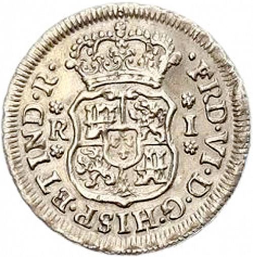 1 Real Obverse Image minted in SPAIN in 1755M (1746-59  -  FERNANDO VI)  - The Coin Database