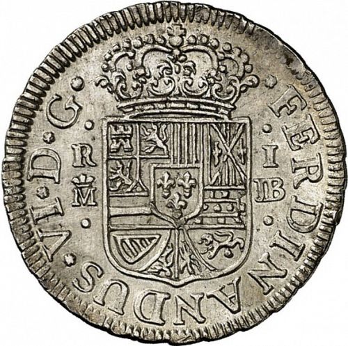 1 Real Obverse Image minted in SPAIN in 1756JB (1746-59  -  FERNANDO VI)  - The Coin Database