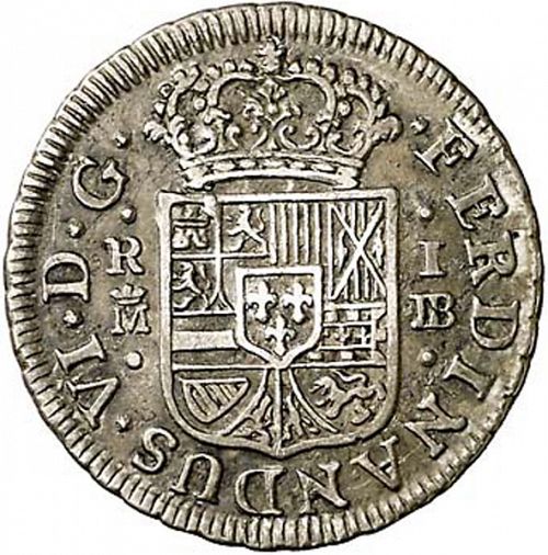 1 Real Obverse Image minted in SPAIN in 1757JB (1746-59  -  FERNANDO VI)  - The Coin Database