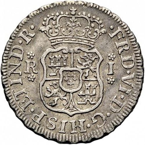 1 Real Obverse Image minted in SPAIN in 1759JM (1746-59  -  FERNANDO VI)  - The Coin Database