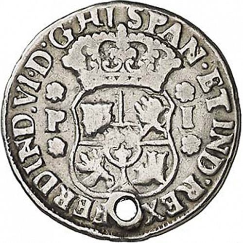 1 Real Obverse Image minted in SPAIN in 1759P (1746-59  -  FERNANDO VI)  - The Coin Database