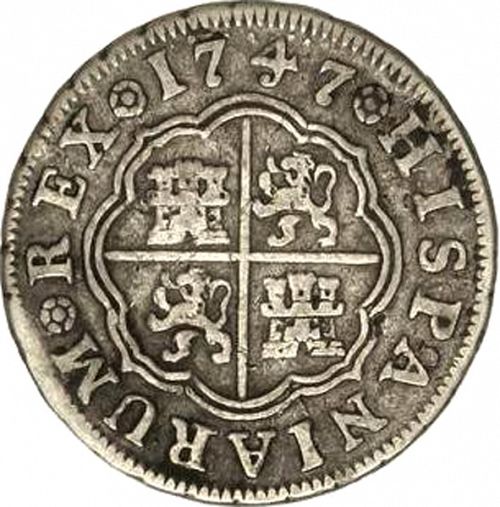 1 Real Reverse Image minted in SPAIN in 1747J (1746-59  -  FERNANDO VI)  - The Coin Database
