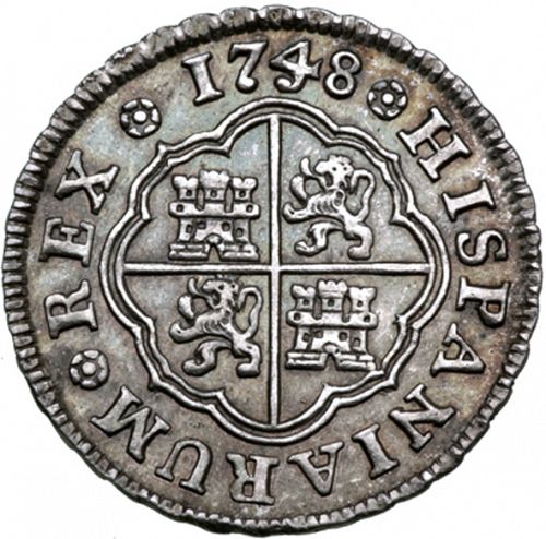 1 Real Reverse Image minted in SPAIN in 1748JB (1746-59  -  FERNANDO VI)  - The Coin Database