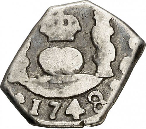 1 Real Reverse Image minted in SPAIN in 1748J (1746-59  -  FERNANDO VI)  - The Coin Database
