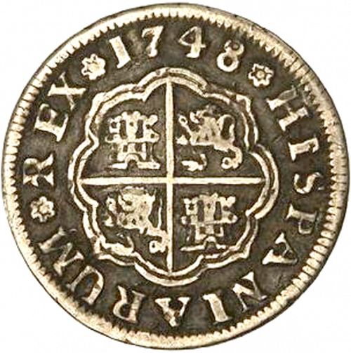 1 Real Reverse Image minted in SPAIN in 1748PJ (1746-59  -  FERNANDO VI)  - The Coin Database