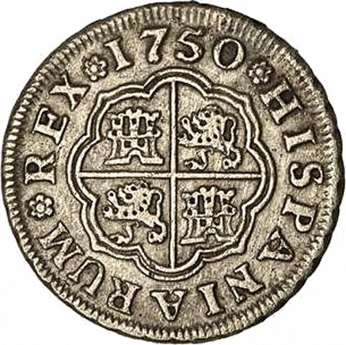 1 Real Reverse Image minted in SPAIN in 1750PJ (1746-59  -  FERNANDO VI)  - The Coin Database