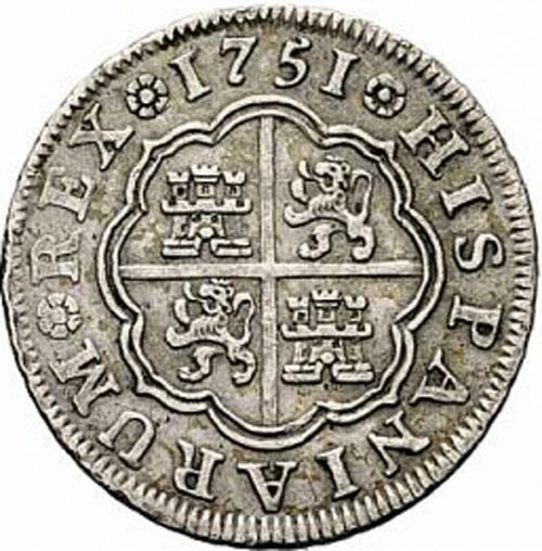 1 Real Reverse Image minted in SPAIN in 1751JB (1746-59  -  FERNANDO VI)  - The Coin Database