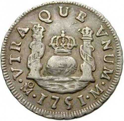 1 Real Reverse Image minted in SPAIN in 1751M (1746-59  -  FERNANDO VI)  - The Coin Database