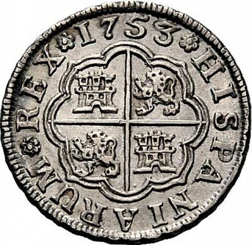 1 Real Reverse Image minted in SPAIN in 1753PJ (1746-59  -  FERNANDO VI)  - The Coin Database