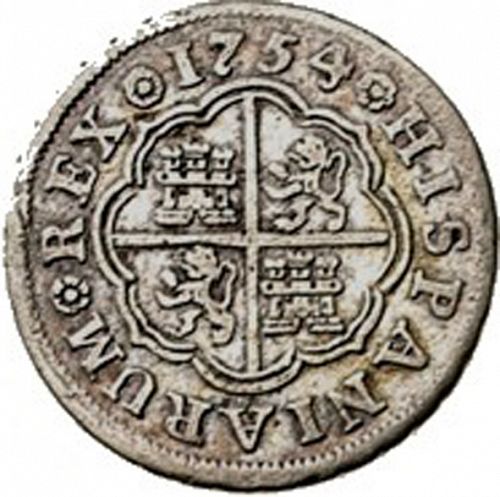 1 Real Reverse Image minted in SPAIN in 1754JB (1746-59  -  FERNANDO VI)  - The Coin Database