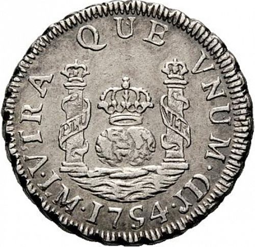 1 Real Reverse Image minted in SPAIN in 1754JD (1746-59  -  FERNANDO VI)  - The Coin Database