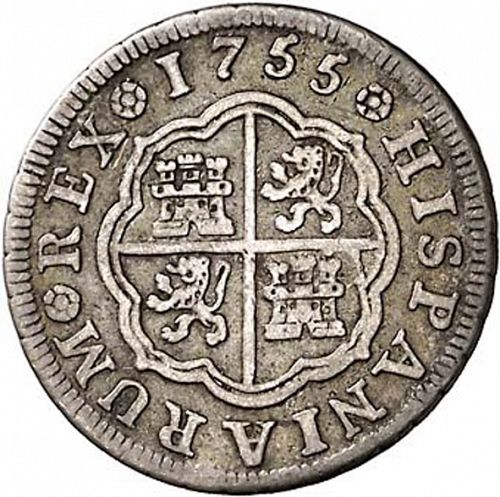 1 Real Reverse Image minted in SPAIN in 1755JB (1746-59  -  FERNANDO VI)  - The Coin Database