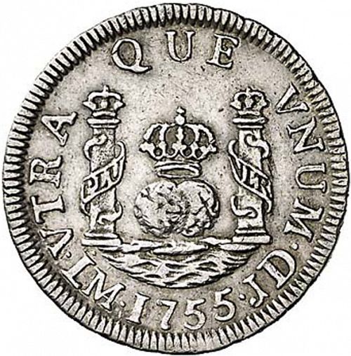 1 Real Reverse Image minted in SPAIN in 1755JD (1746-59  -  FERNANDO VI)  - The Coin Database