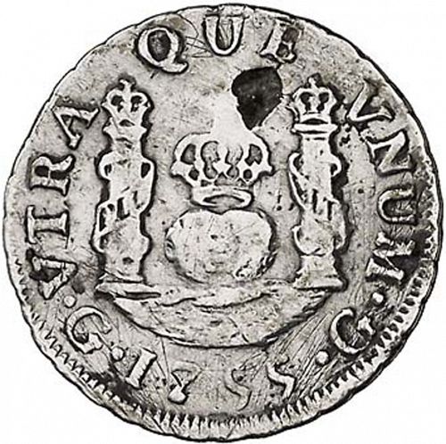 1 Real Reverse Image minted in SPAIN in 1755J (1746-59  -  FERNANDO VI)  - The Coin Database