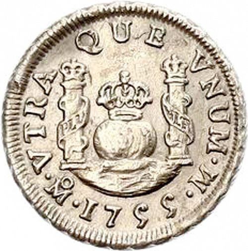 1 Real Reverse Image minted in SPAIN in 1755M (1746-59  -  FERNANDO VI)  - The Coin Database
