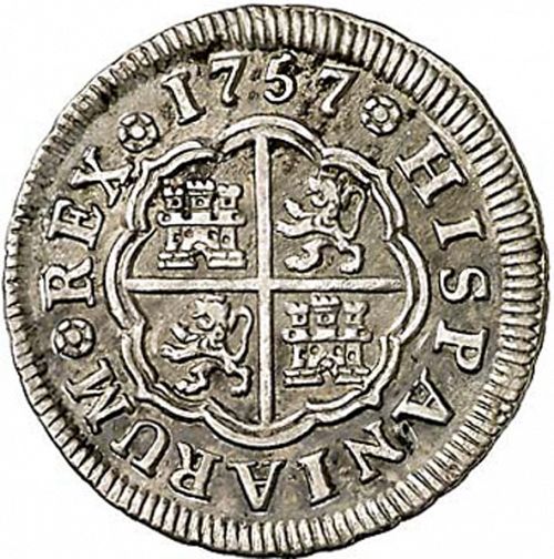 1 Real Reverse Image minted in SPAIN in 1757JB (1746-59  -  FERNANDO VI)  - The Coin Database