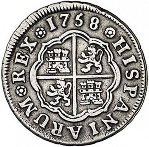 1 Real Reverse Image minted in SPAIN in 1758JB (1746-59  -  FERNANDO VI)  - The Coin Database
