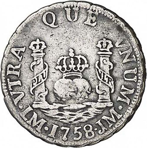 1 Real Reverse Image minted in SPAIN in 1758JM (1746-59  -  FERNANDO VI)  - The Coin Database