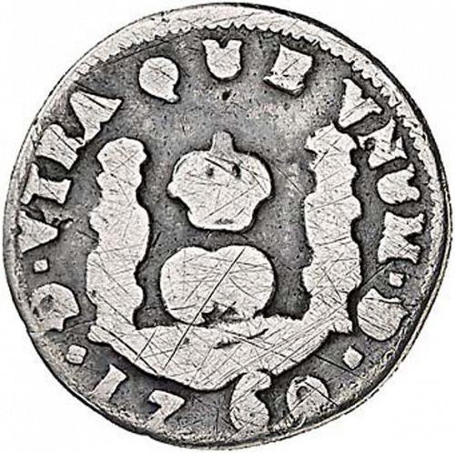 1 Real Reverse Image minted in SPAIN in 1760P (1746-59  -  FERNANDO VI)  - The Coin Database
