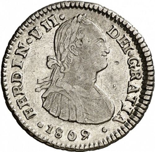 1 Real Obverse Image minted in SPAIN in 1809FJ (1808-33  -  FERNANDO VII)  - The Coin Database