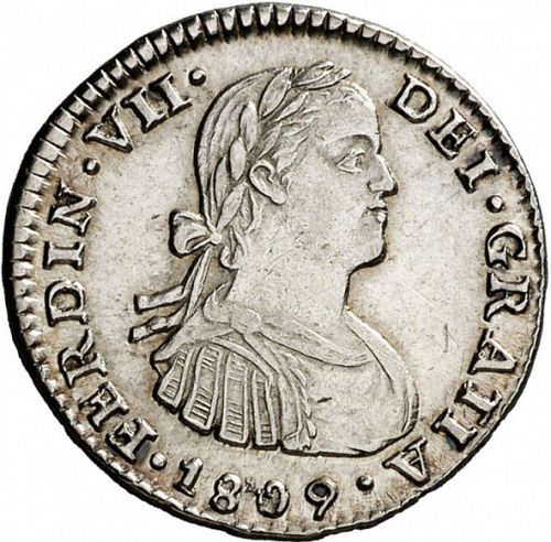 1 Real Obverse Image minted in SPAIN in 1809TH (1808-33  -  FERNANDO VII)  - The Coin Database