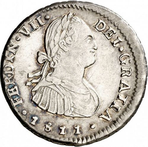1 Real Obverse Image minted in SPAIN in 1811FJ (1808-33  -  FERNANDO VII)  - The Coin Database