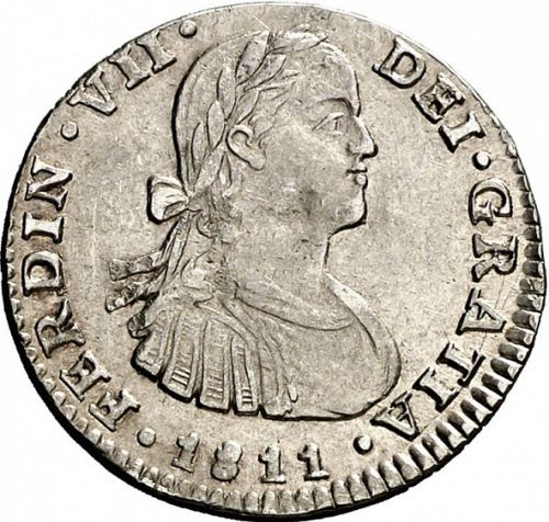 1 Real Obverse Image minted in SPAIN in 1811HJ (1808-33  -  FERNANDO VII)  - The Coin Database