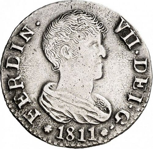 1 Real Obverse Image minted in SPAIN in 1811SF (1808-33  -  FERNANDO VII)  - The Coin Database