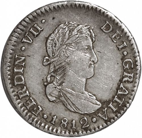 1 Real Obverse Image minted in SPAIN in 1812JP (1808-33  -  FERNANDO VII)  - The Coin Database