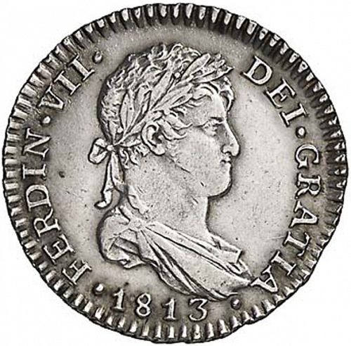 1 Real Obverse Image minted in SPAIN in 1813CJ (1808-33  -  FERNANDO VII)  - The Coin Database