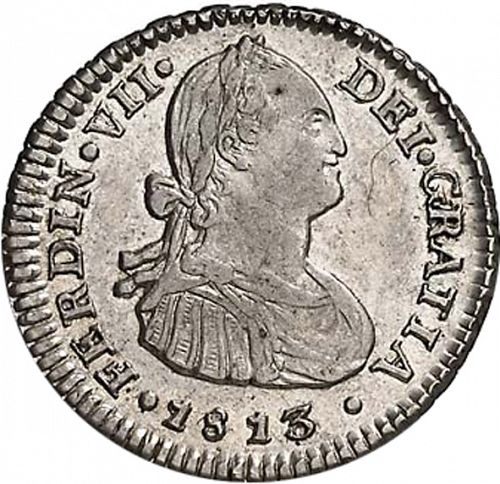 1 Real Obverse Image minted in SPAIN in 1813FJ (1808-33  -  FERNANDO VII)  - The Coin Database