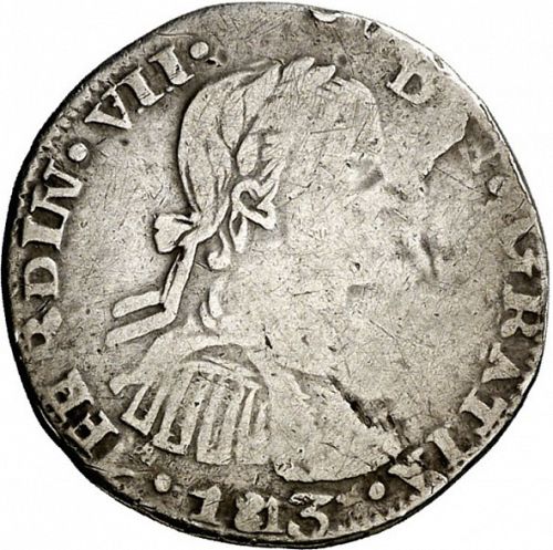1 Real Obverse Image minted in SPAIN in 1813FP (1808-33  -  FERNANDO VII)  - The Coin Database