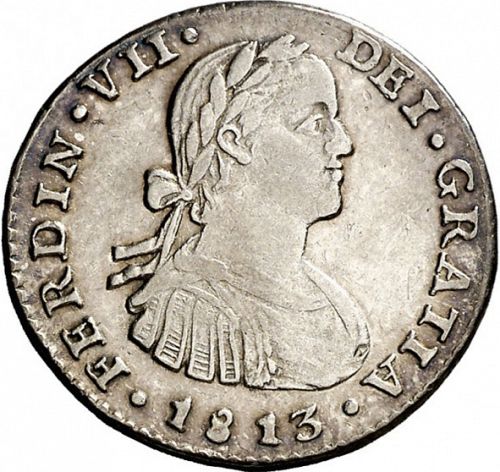 1 Real Obverse Image minted in SPAIN in 1813HJ (1808-33  -  FERNANDO VII)  - The Coin Database