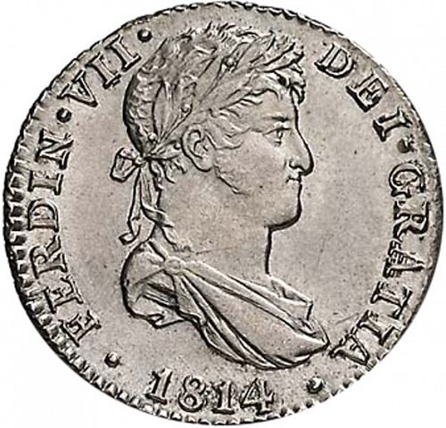1 Real Obverse Image minted in SPAIN in 1814GJ (1808-33  -  FERNANDO VII)  - The Coin Database