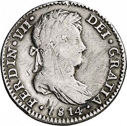 1 Real Obverse Image minted in SPAIN in 1814JJ (1808-33  -  FERNANDO VII)  - The Coin Database