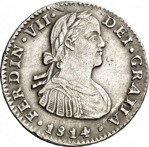 1 Real Obverse Image minted in SPAIN in 1814JJ (1808-33  -  FERNANDO VII)  - The Coin Database