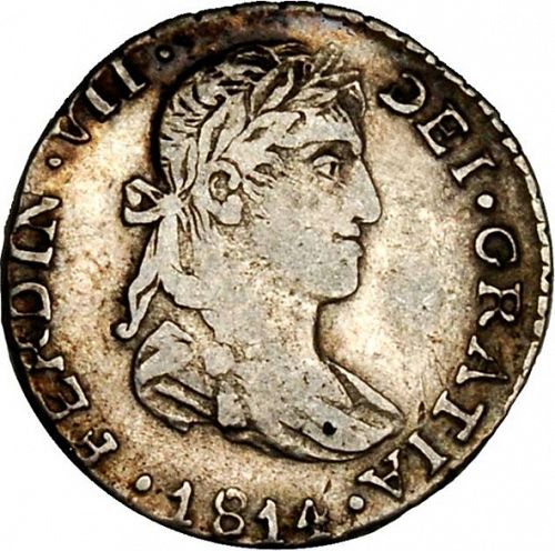 1 Real Obverse Image minted in SPAIN in 1814MR (1808-33  -  FERNANDO VII)  - The Coin Database