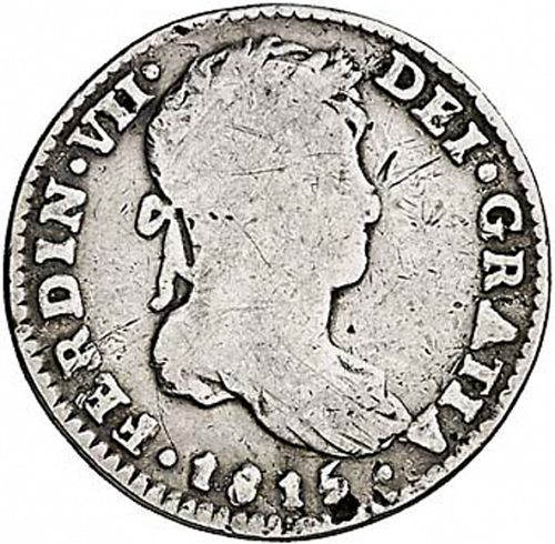 1 Real Obverse Image minted in SPAIN in 1815HJ (1808-33  -  FERNANDO VII)  - The Coin Database