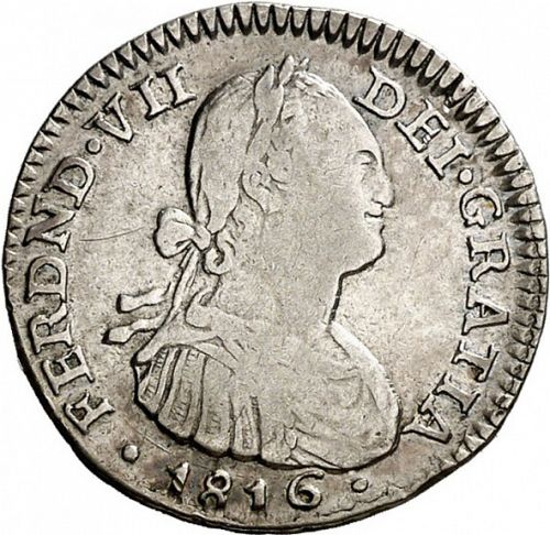 1 Real Obverse Image minted in SPAIN in 1816FJ (1808-33  -  FERNANDO VII)  - The Coin Database