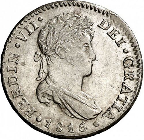 1 Real Obverse Image minted in SPAIN in 1816JJ (1808-33  -  FERNANDO VII)  - The Coin Database