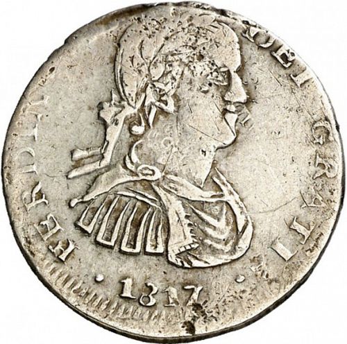 1 Real Obverse Image minted in SPAIN in 1817AG (1808-33  -  FERNANDO VII)  - The Coin Database