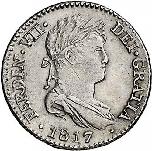 1 Real Obverse Image minted in SPAIN in 1817GJ (1808-33  -  FERNANDO VII)  - The Coin Database