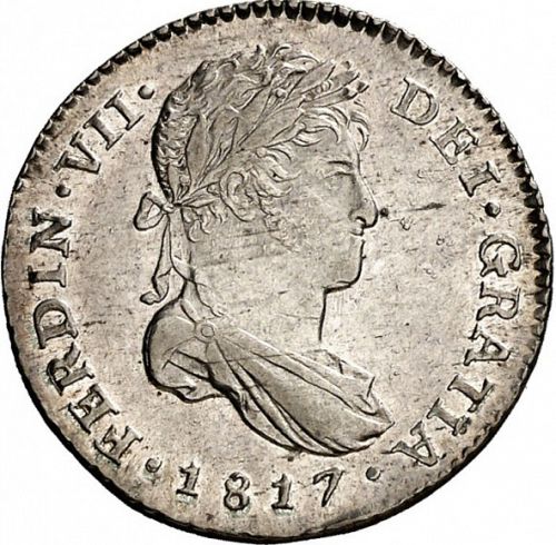 1 Real Obverse Image minted in SPAIN in 1817M (1808-33  -  FERNANDO VII)  - The Coin Database