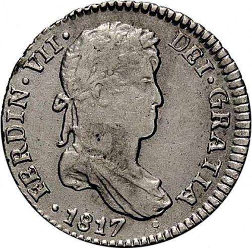 1 Real Obverse Image minted in SPAIN in 1817PJ (1808-33  -  FERNANDO VII)  - The Coin Database