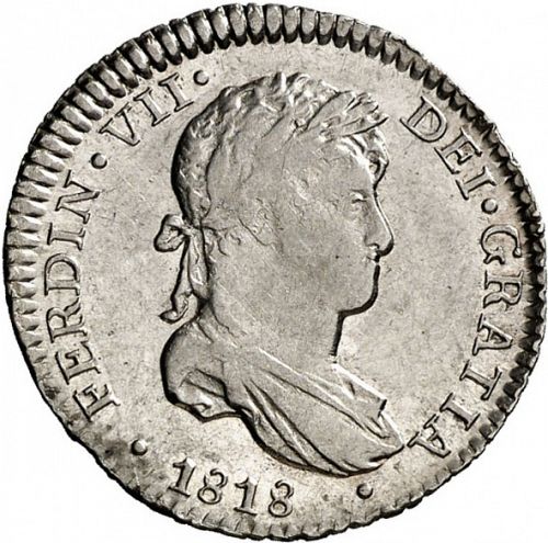 1 Real Obverse Image minted in SPAIN in 1818JP (1808-33  -  FERNANDO VII)  - The Coin Database